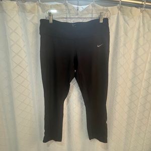 Nike dry-fit black leggings large with drawstring